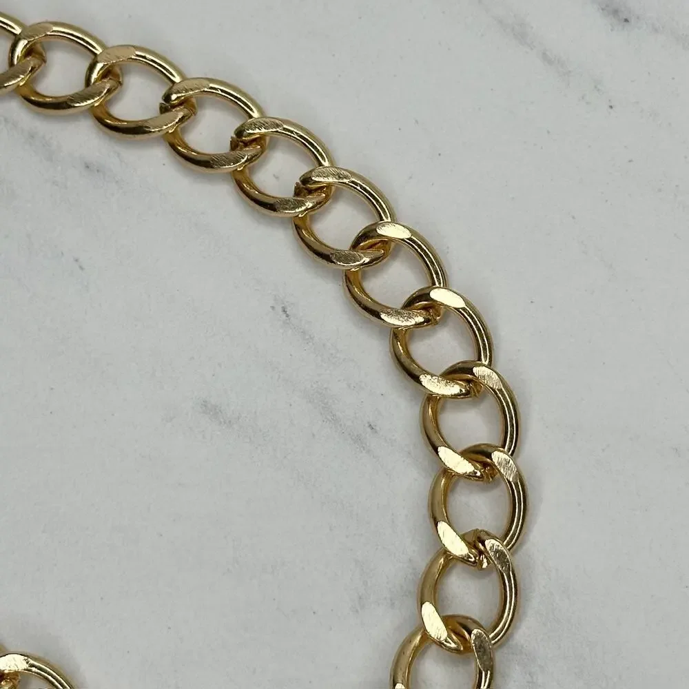 Chunky Gold Tone Multi Chain Link Belt Small/Medium (S/M) Y2K Festival ✨
